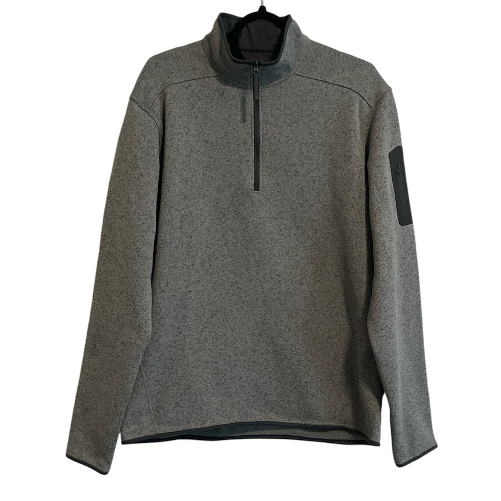 Arc'teryx Covert 1/2 Zip Fleece Pullover Jacket Heather Gray Men’s Size Large - Picture 2 of 7